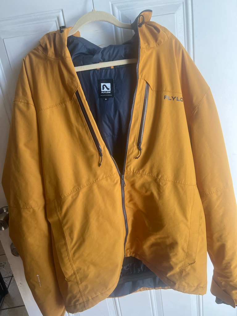 Men’s Mustard Yellow Hooded Ski Jacket